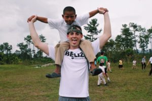 TCU student Ben Hopper plays with Belizean students during the Christ Chapel Bible Church mission trip. 