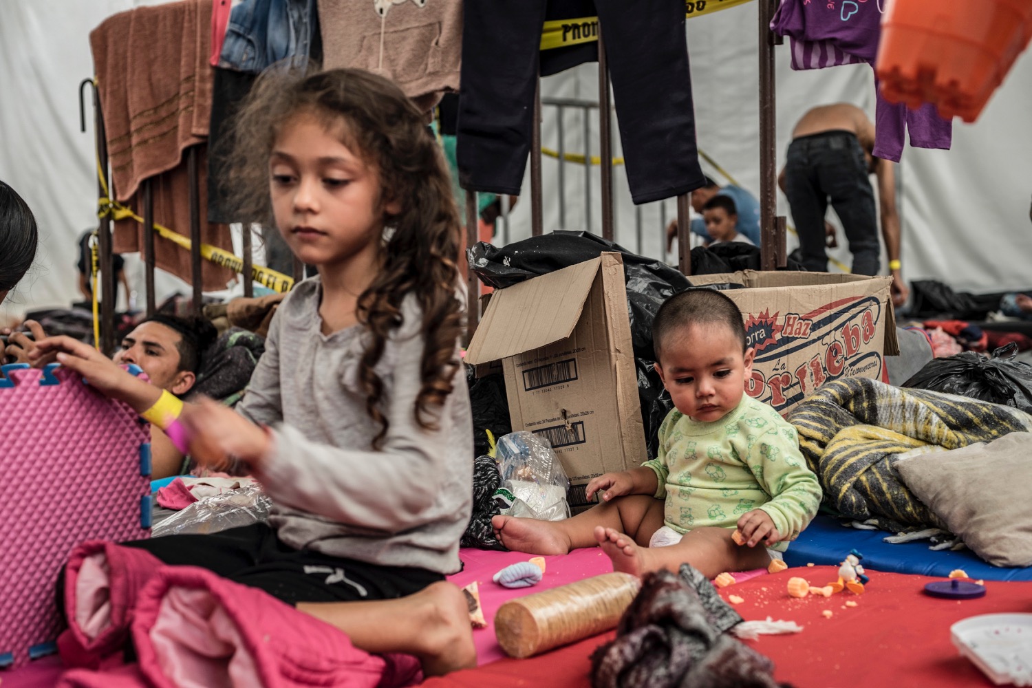 Children at a refugee camp
